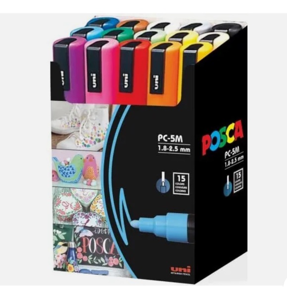 POSCA Other Uni Posca Pens Pc5m 5c 15 Color Paint Markers Poster
